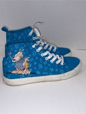 Nickelodeon Blue High-Top Sneakers with Cartoon Graphic